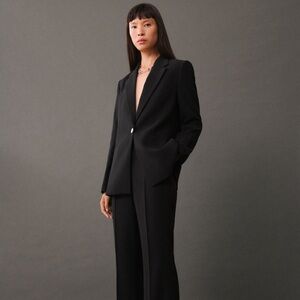 Mango straight fit suit jacket